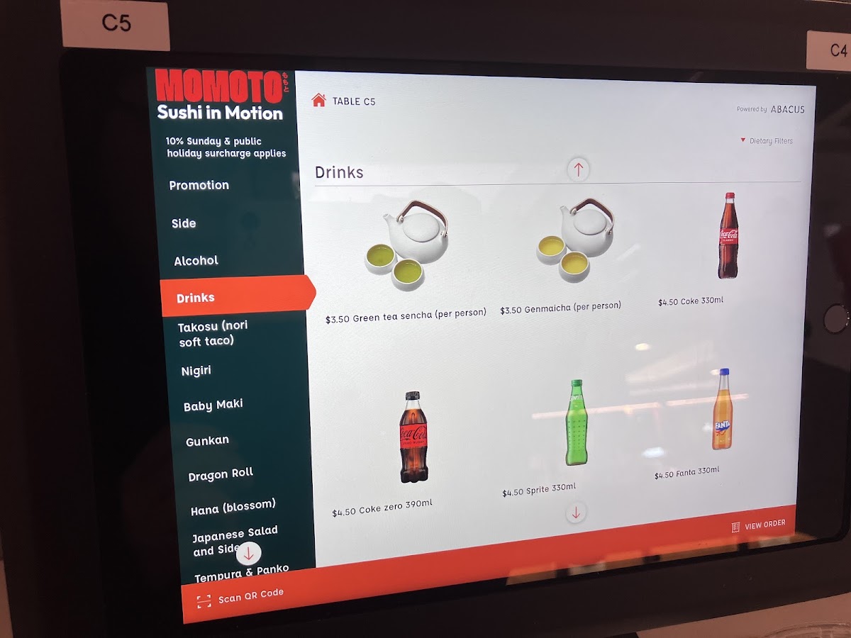 Menu Momoto World Square-10