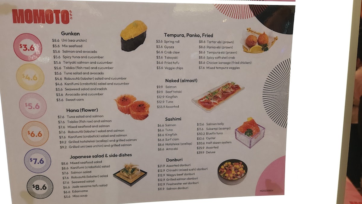 Menu Momoto World Square-6