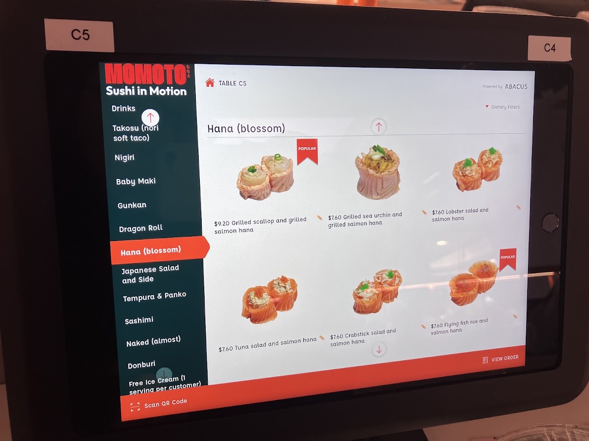 Menu Momoto World Square-7